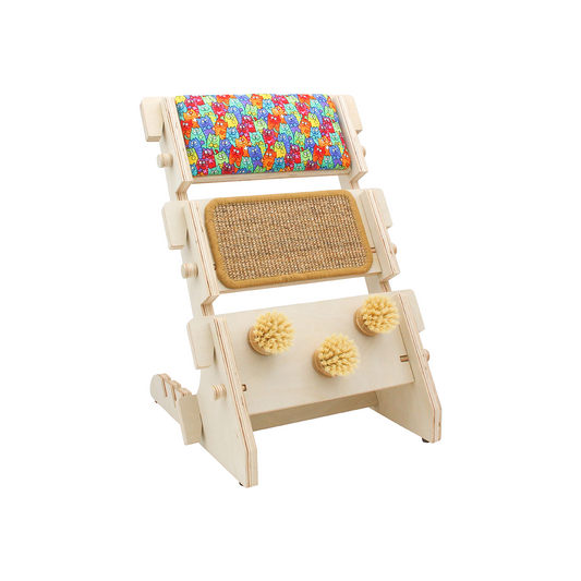 ScratchLadder: Colorful Cats Catnip Cushion, Sisal Carpet, Grooming
